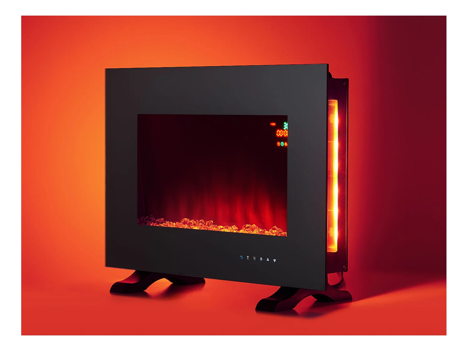 Lareira eléctrica de parede 2kW com luz ambiente