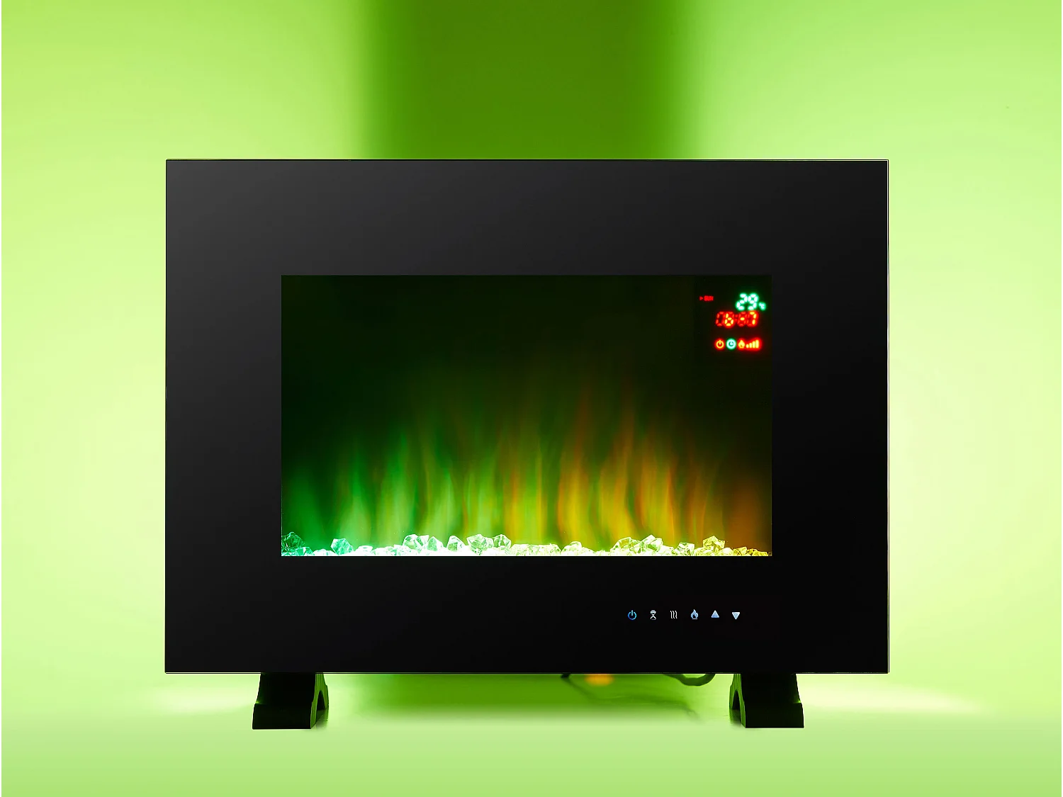 Lareira eléctrica de parede 2kW com luz ambiente