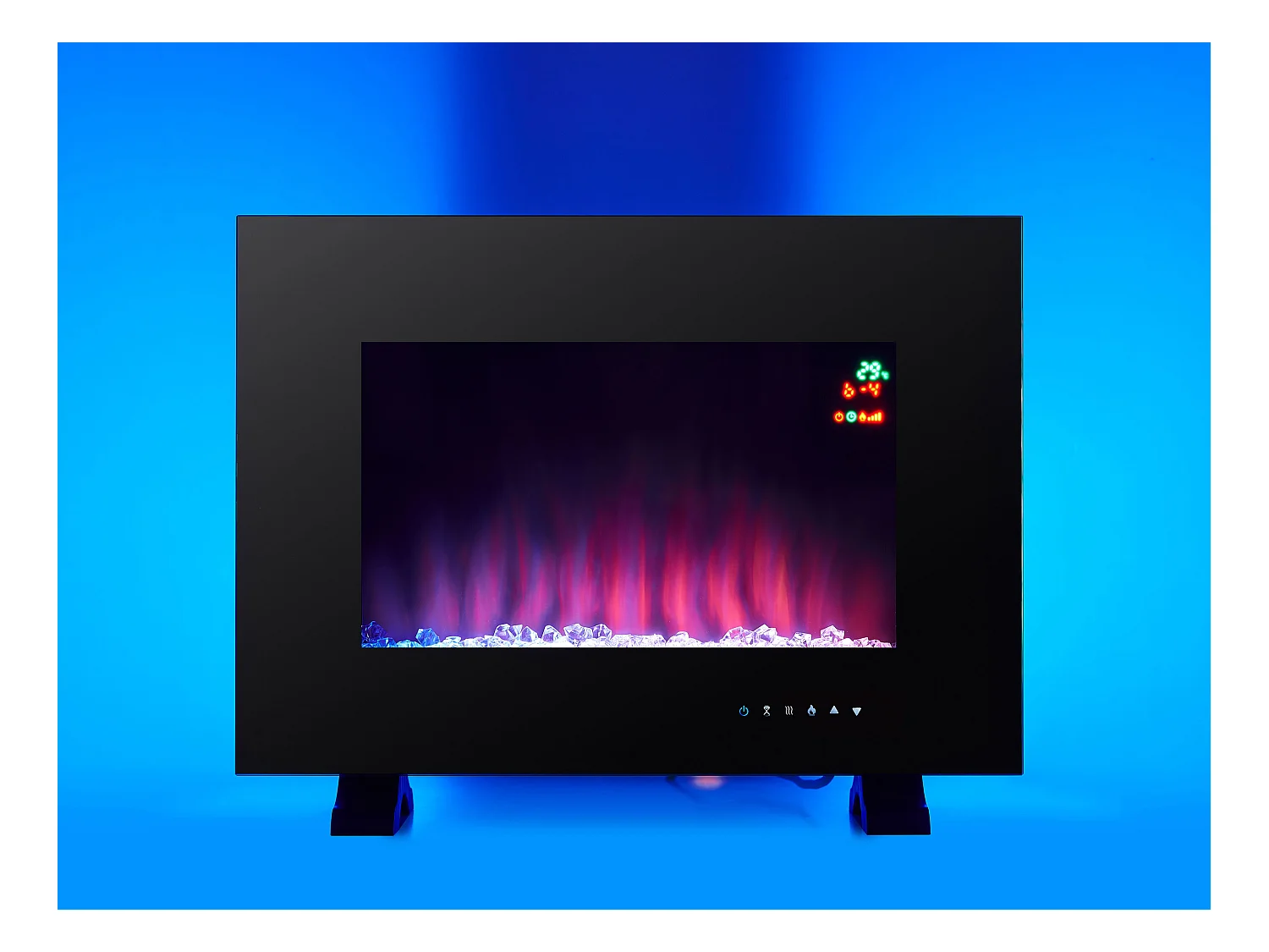 Lareira eléctrica de parede 2kW com luz ambiente