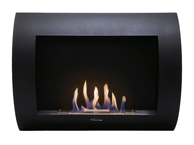 Ethanol-Kamin mit gebogener Stahlfrontplatte