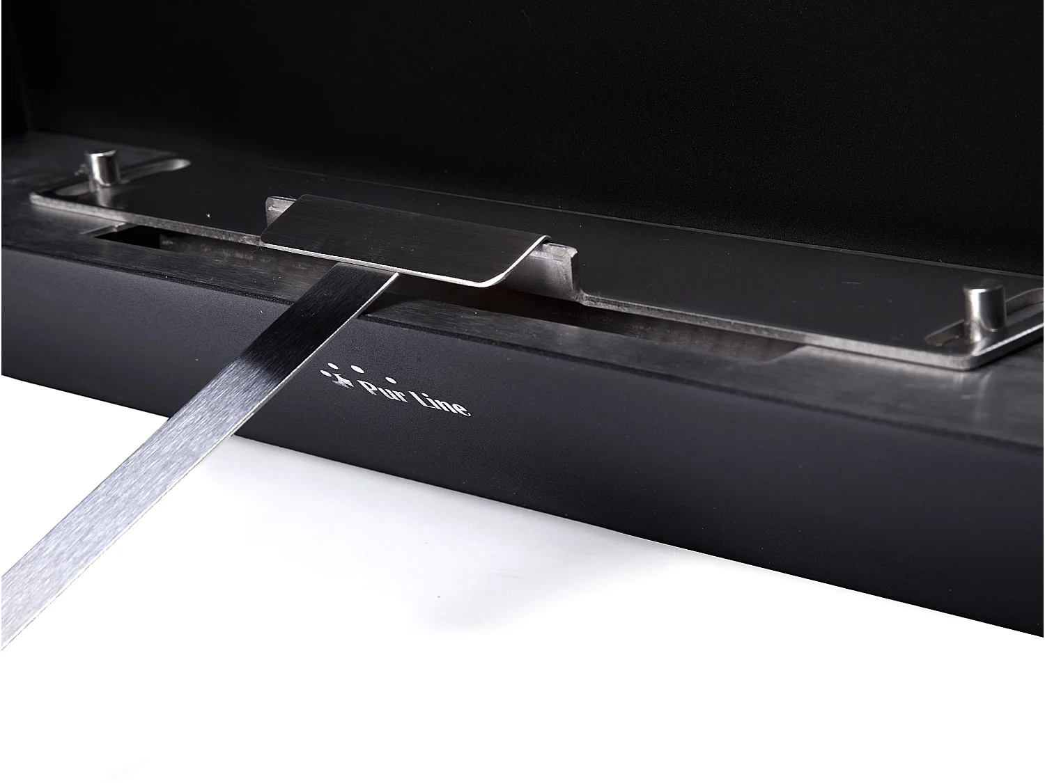 Ethanol haard met gebogen stalen voorpaneel