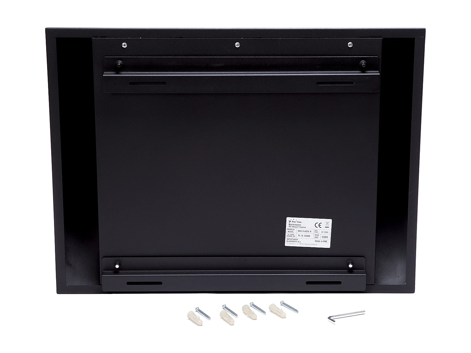 Ethanol haard met gebogen stalen voorpaneel