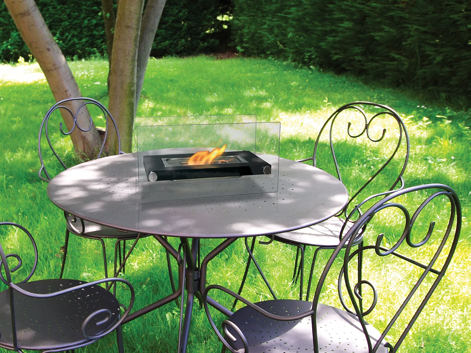 Chimenea de sobremesa de etanol en metal