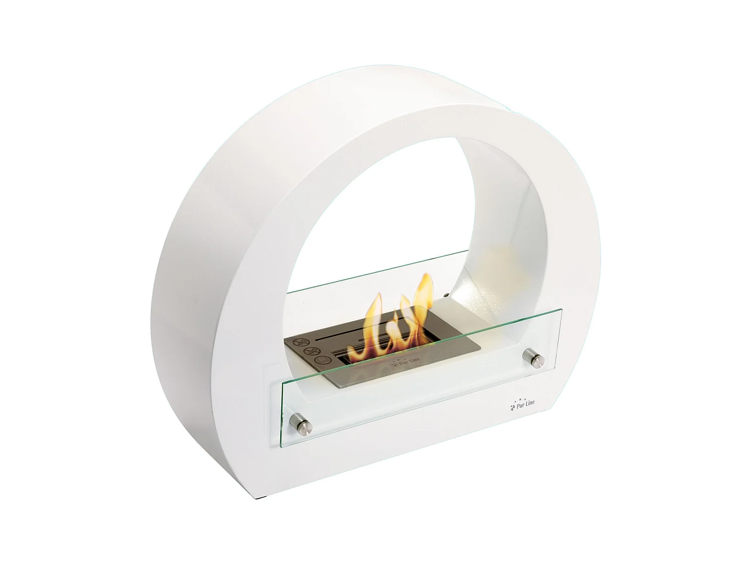 Chimenea de etanol de acero con llama regulable