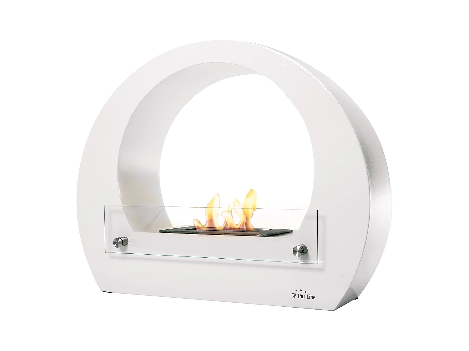 Chimenea de etanol de acero con llama regulable