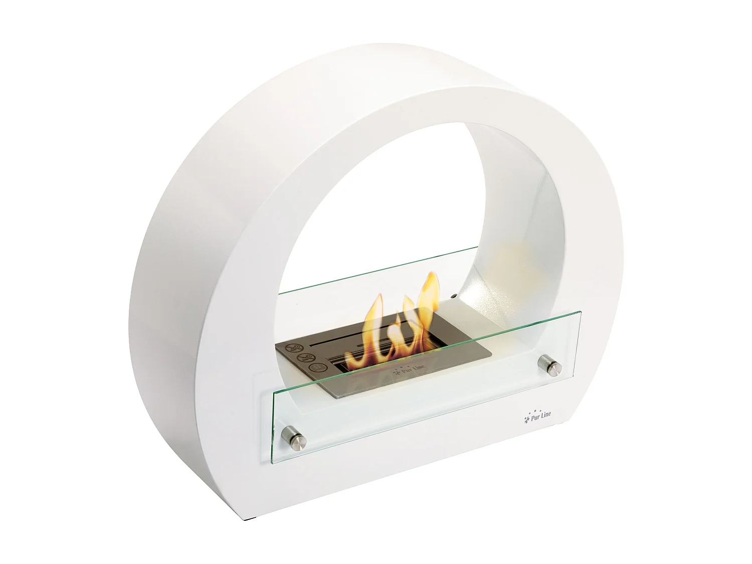 Cheminée à l'éthanol en acier avec flamme réglable