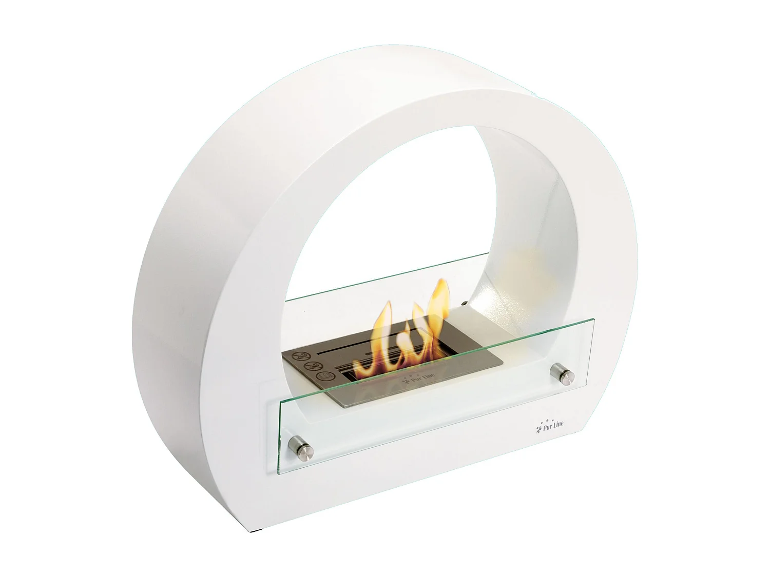 Stalen ethanolhaard met regelbare vlam