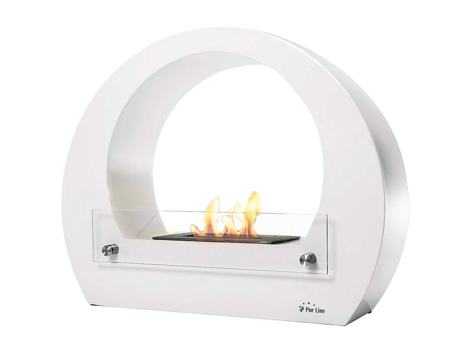 Stalen ethanolhaard met regelbare vlam