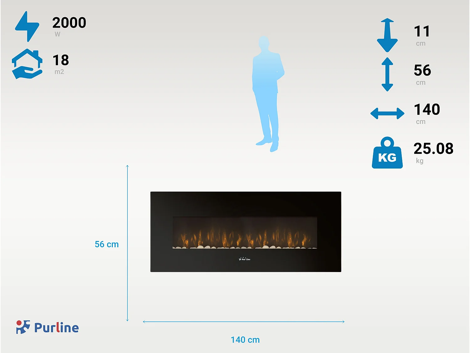 Elektrischer Kamin CHE-500