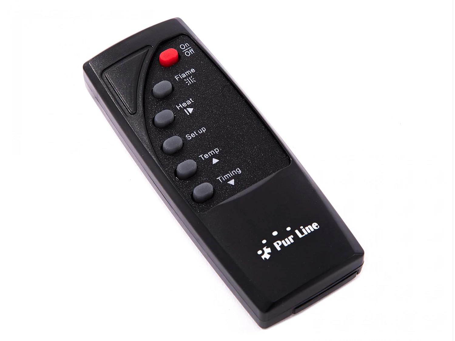 Chimenea eléctrica mural 2kW panorámica en cristal templado negro con mando a distancia