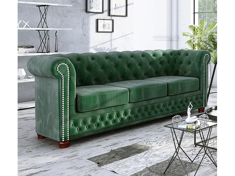 Sebastian 3-Sitzer Chesterfield Sofa