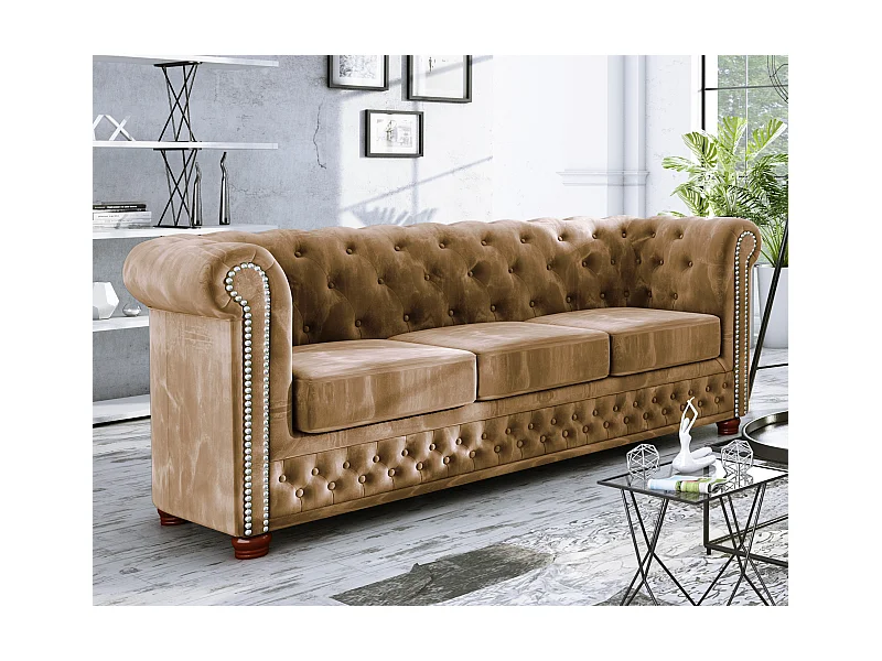 Sebastian 3-Sitzer Chesterfield Sofa