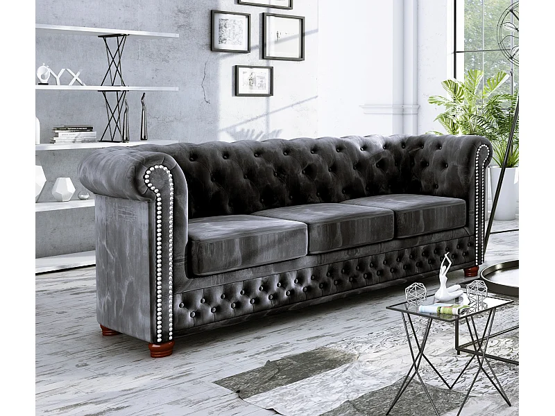 Sebastian 3-Sitzer Chesterfield Sofa
