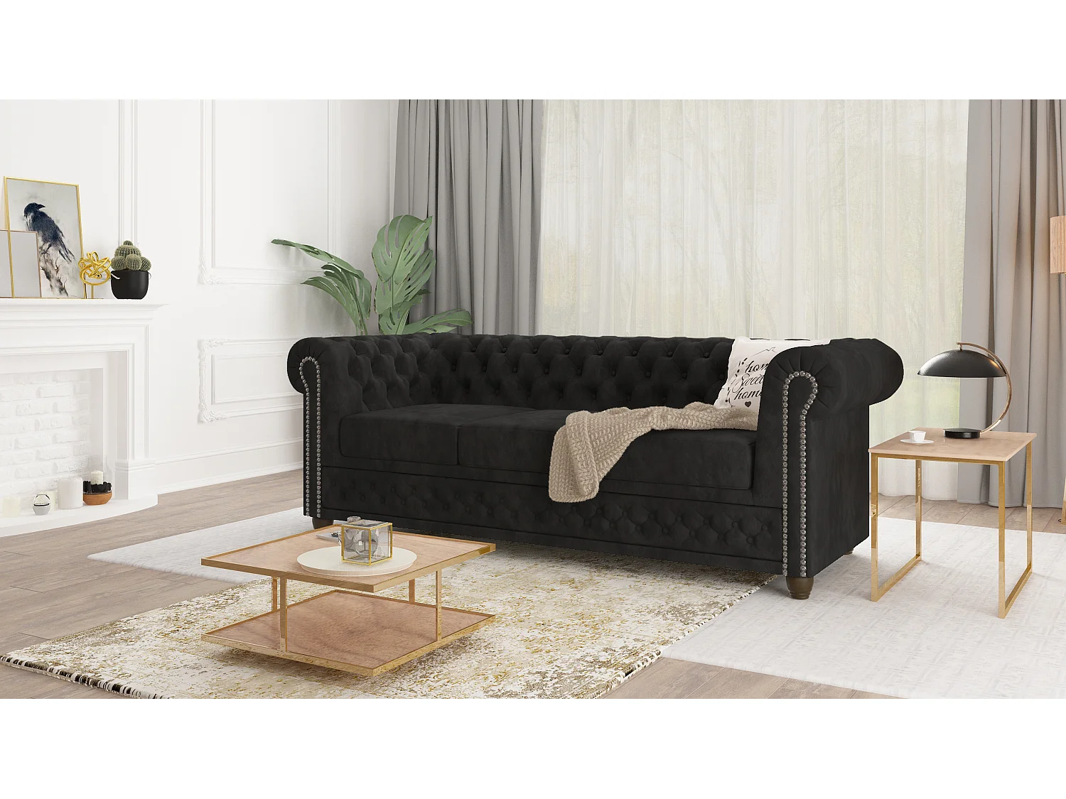 Sebastian 3-Sitzer Chesterfield Sofa