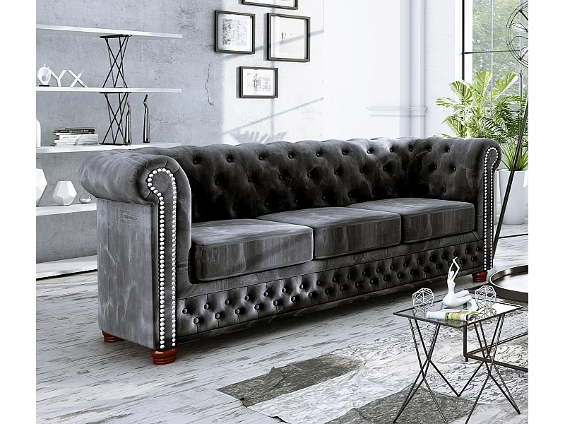 Sebastian 3-Sitzer Chesterfield Sofa