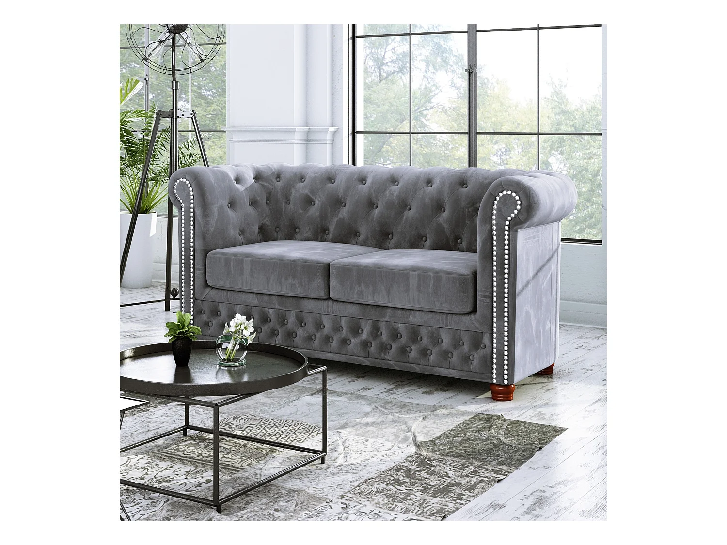 Sebastian 2-Sitzer Chesterfield Sofa