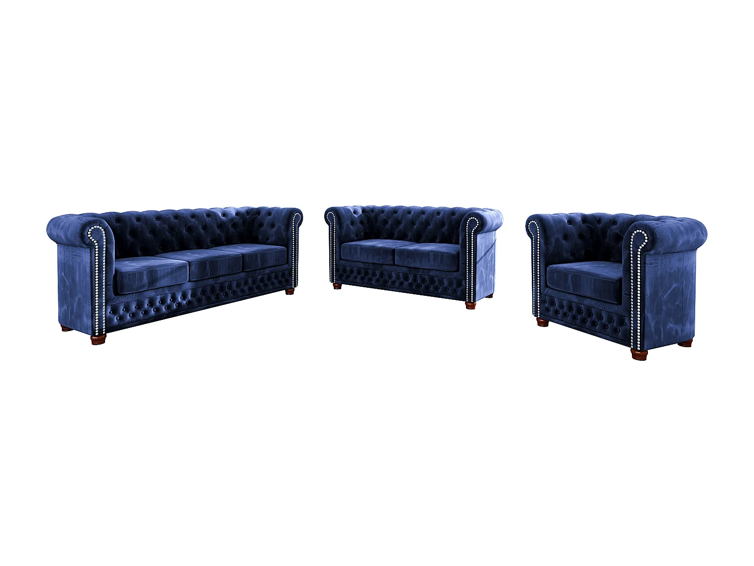 Sebastian 3-Sitzer Chesterfield Sofa