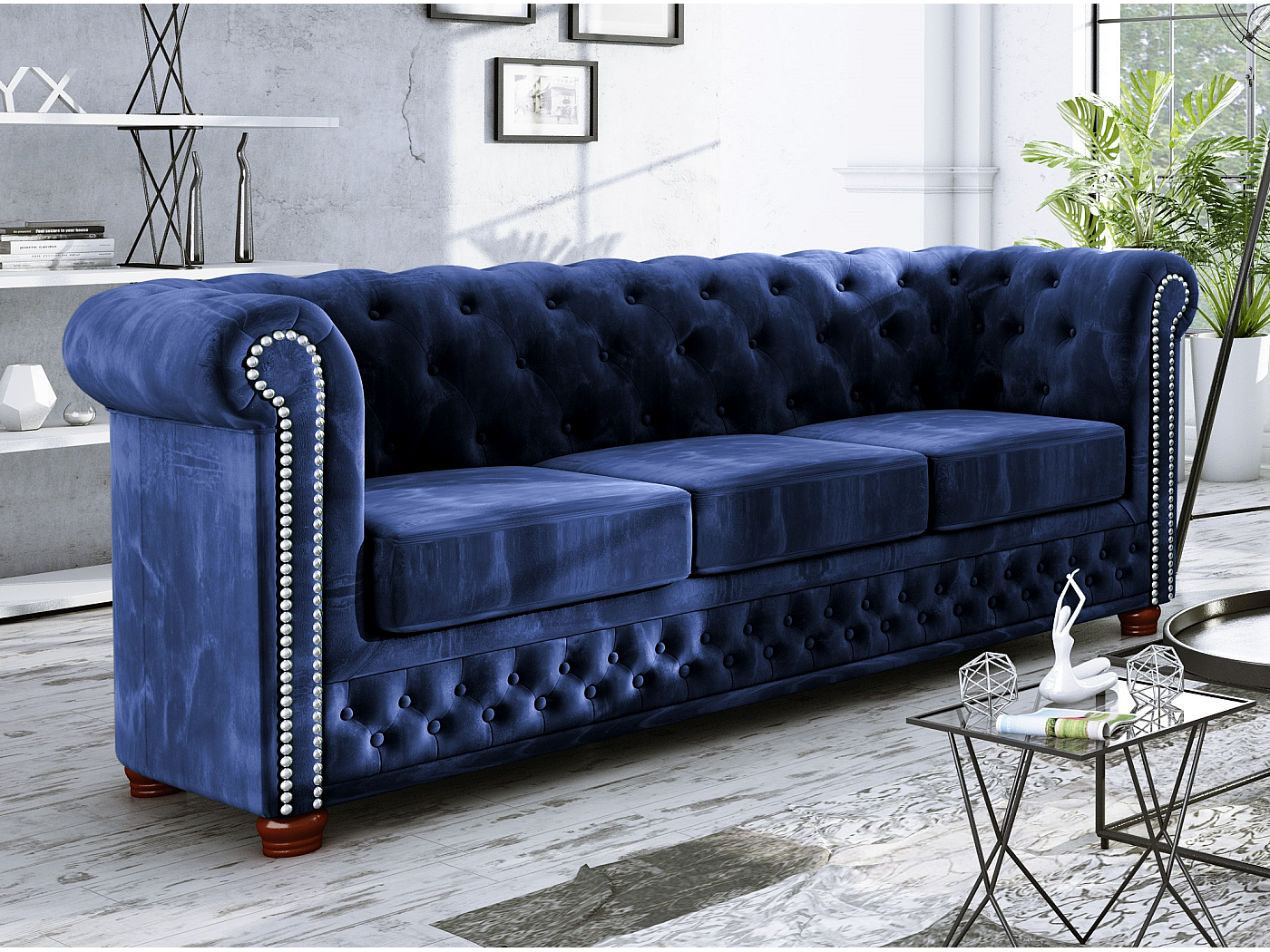 GARNITUR LUXUS CHESTERFIELD SOFAGARNITUR 3+3 SITZER SOFA SES (Gebraucht) in Zug für CHF 3799