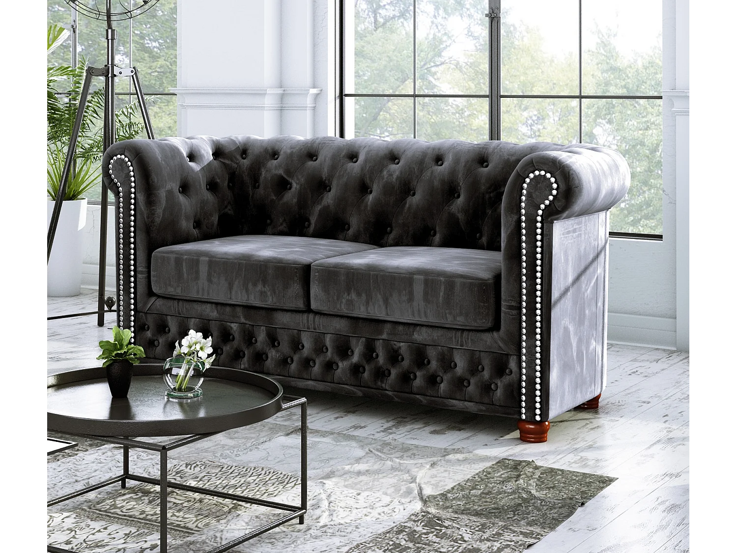 Sebastian 2-Sitzer Chesterfield Sofa