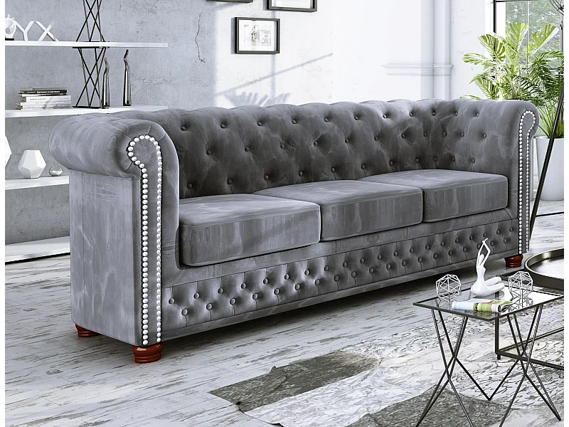 Sebastian 3-Sitzer Chesterfield Sofa