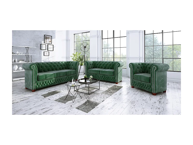 Chesterfield Sebastian Polstergarnitur 3+2+1