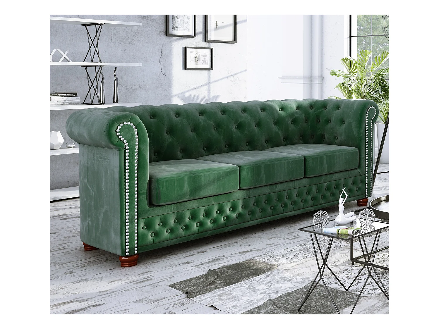 Chesterfield Sebastian Polstergarnitur 3+2+1