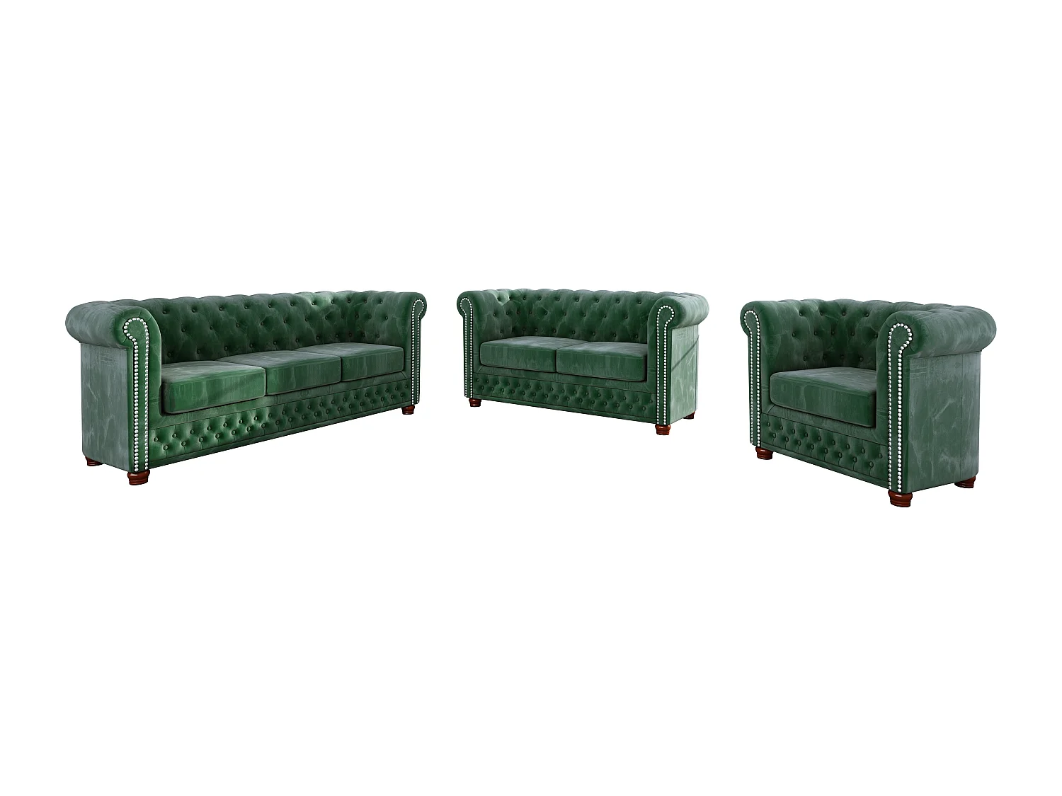 Chesterfield Sebastian Polstergarnitur 3+2+1