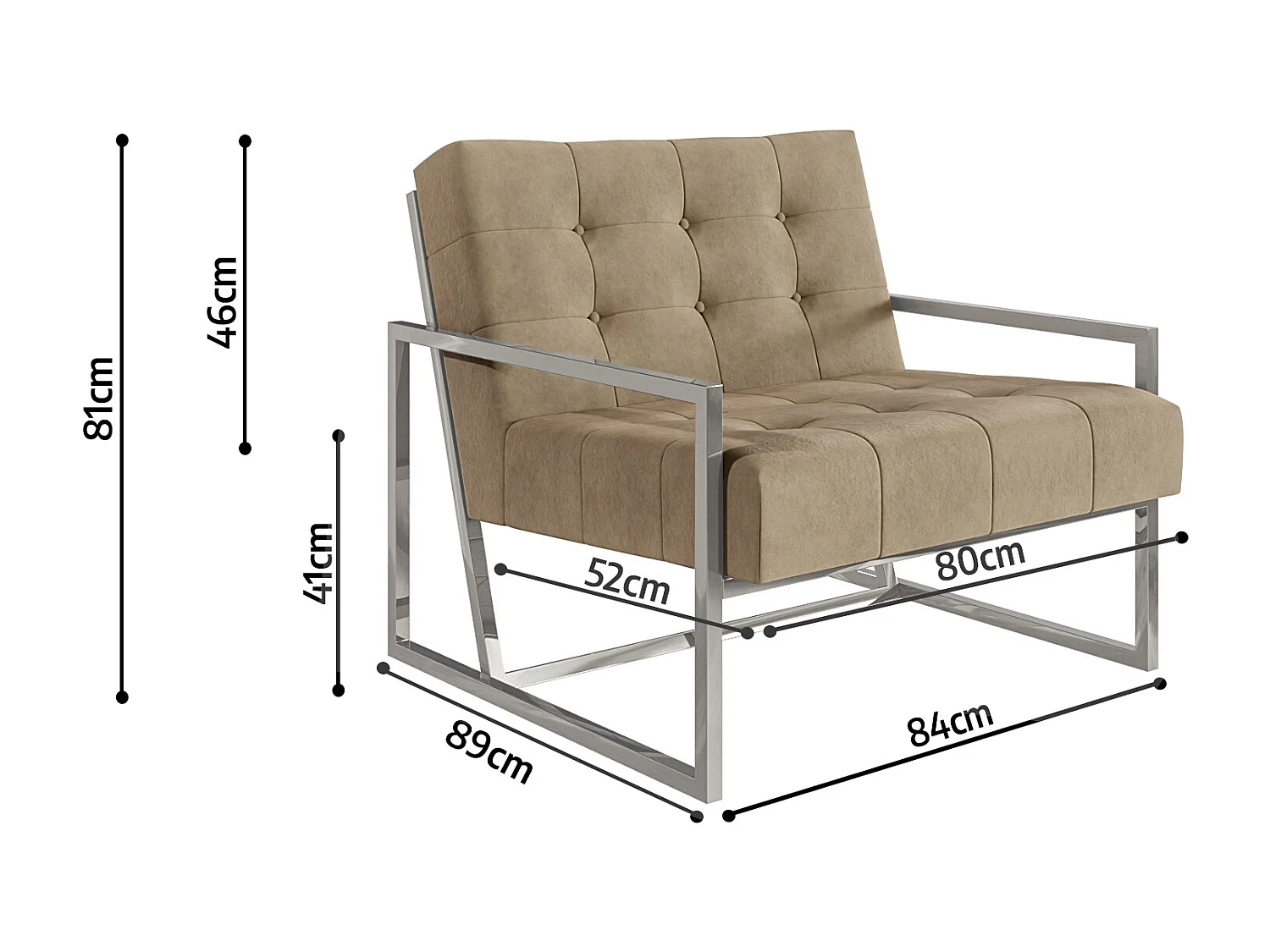 Zoey Loungesessel Samtstoff