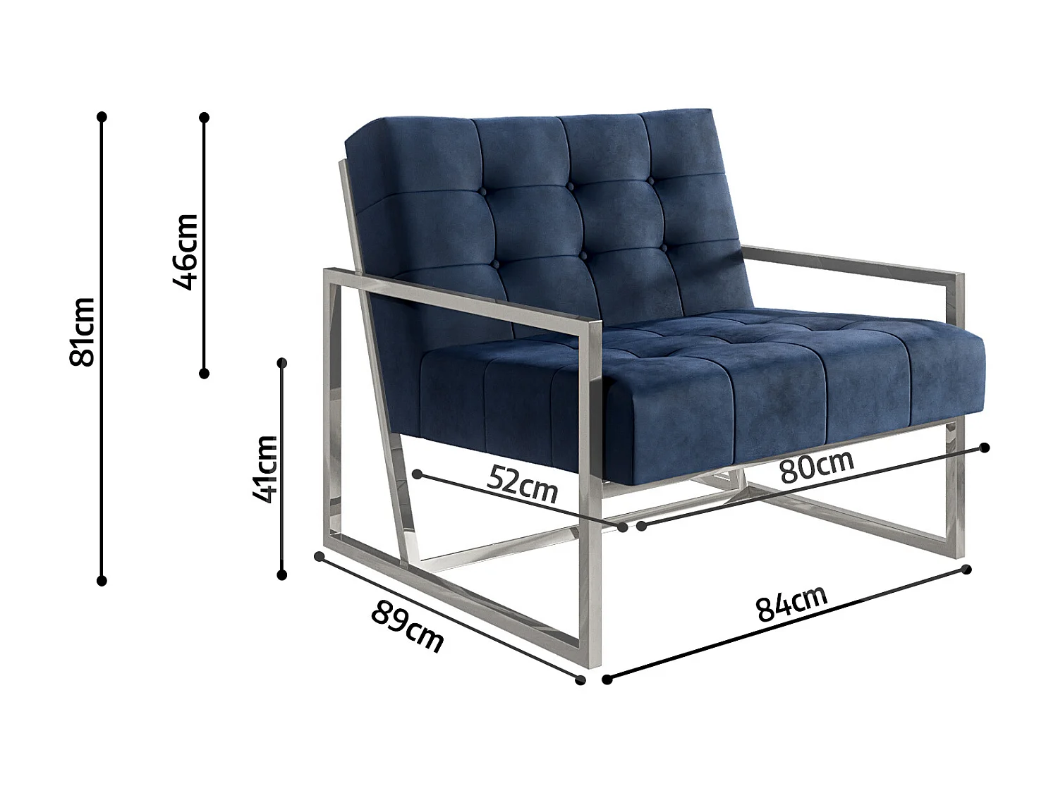 Zoey Loungesessel Samtstoff