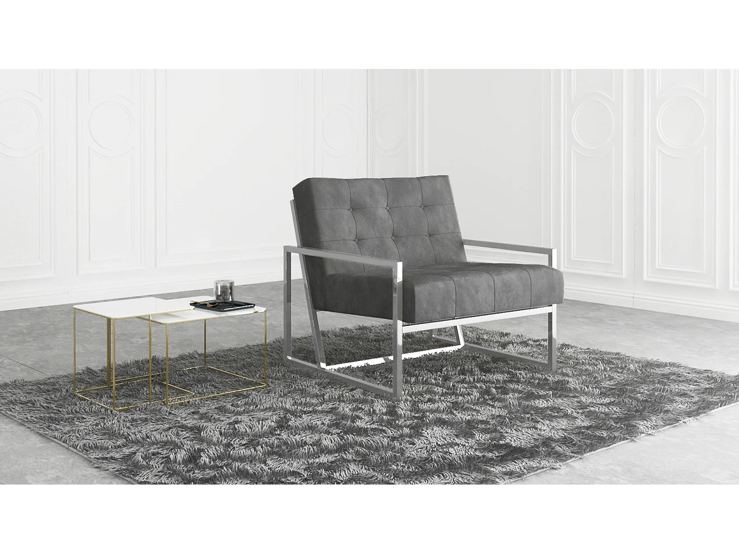 Zoey Loungesessel Samtstoff