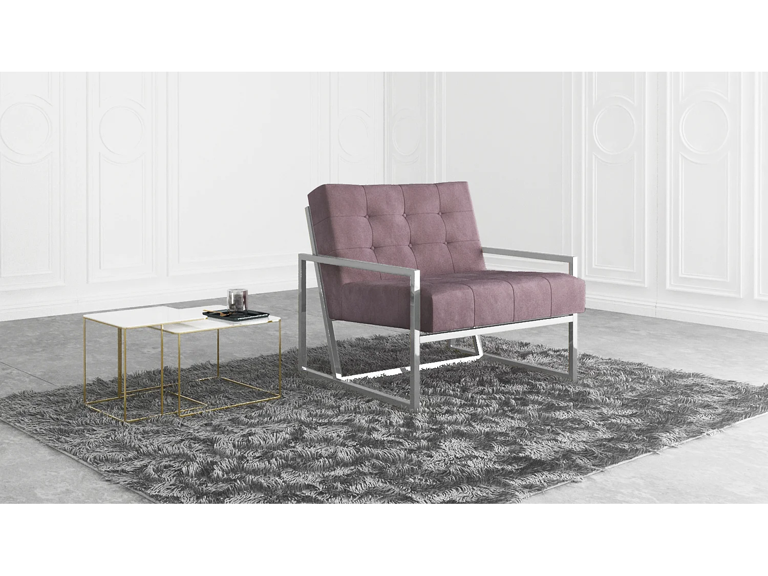 Zoey Loungesessel Samtstoff