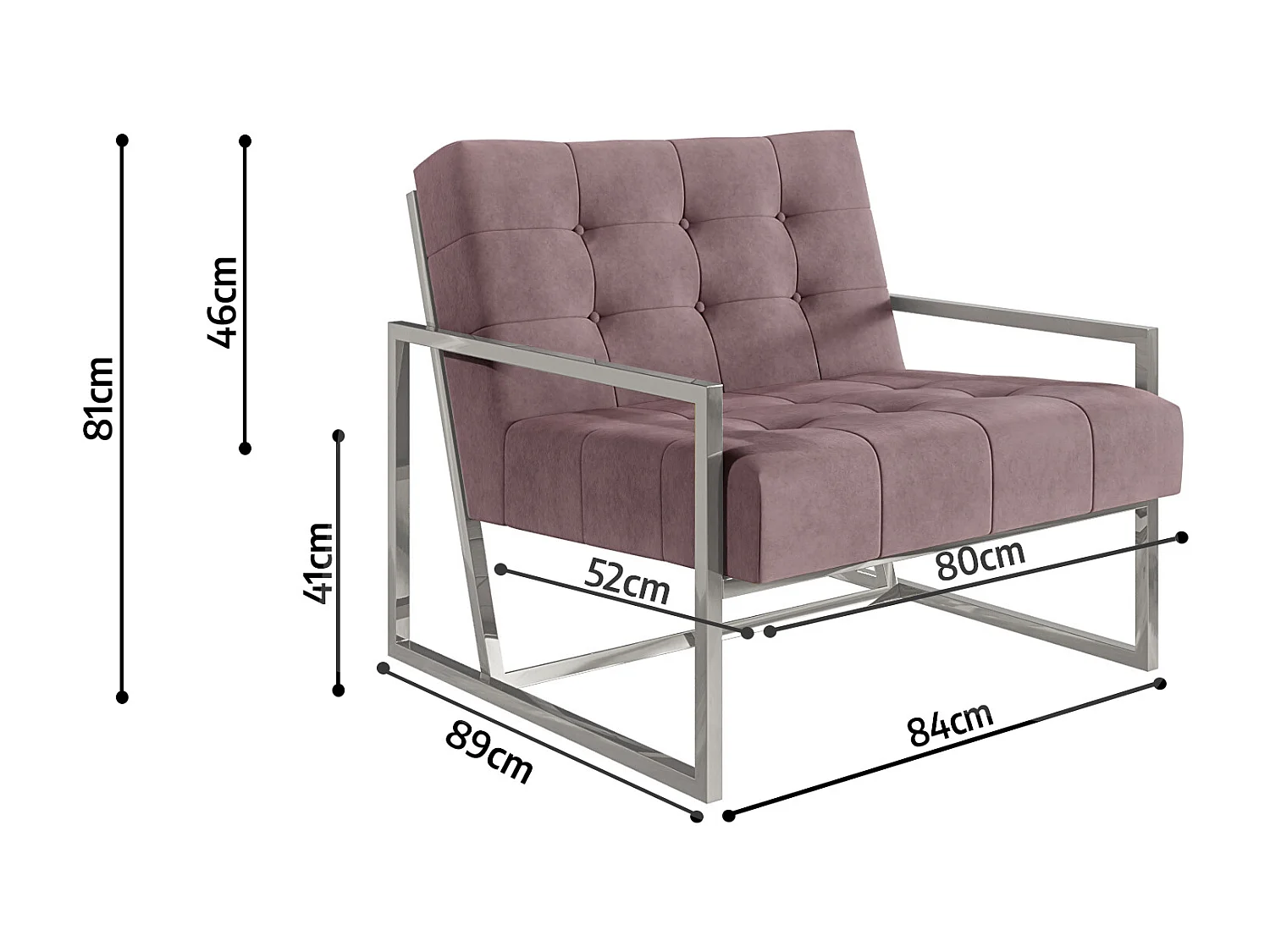 Zoey Loungesessel Samtstoff