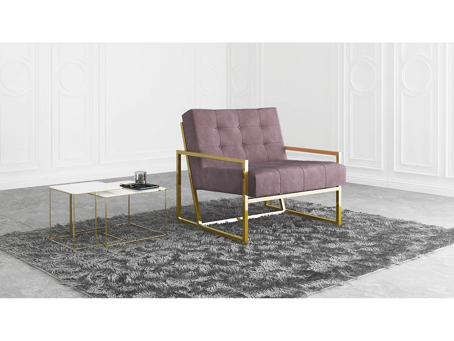 Zoey Loungesessel Samtstoff