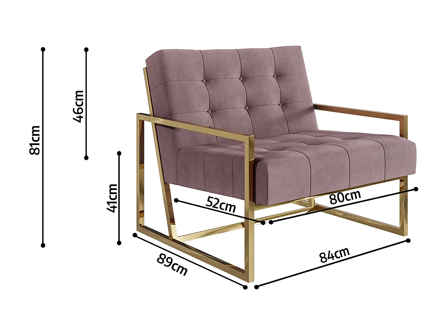 Zoey Loungesessel Samtstoff