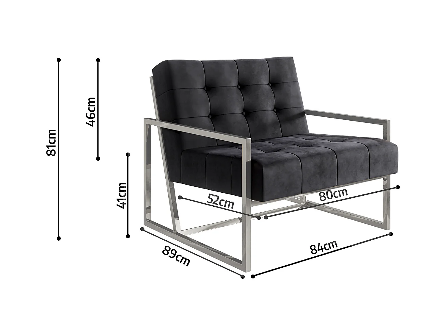 Zoey Loungesessel Samtstoff