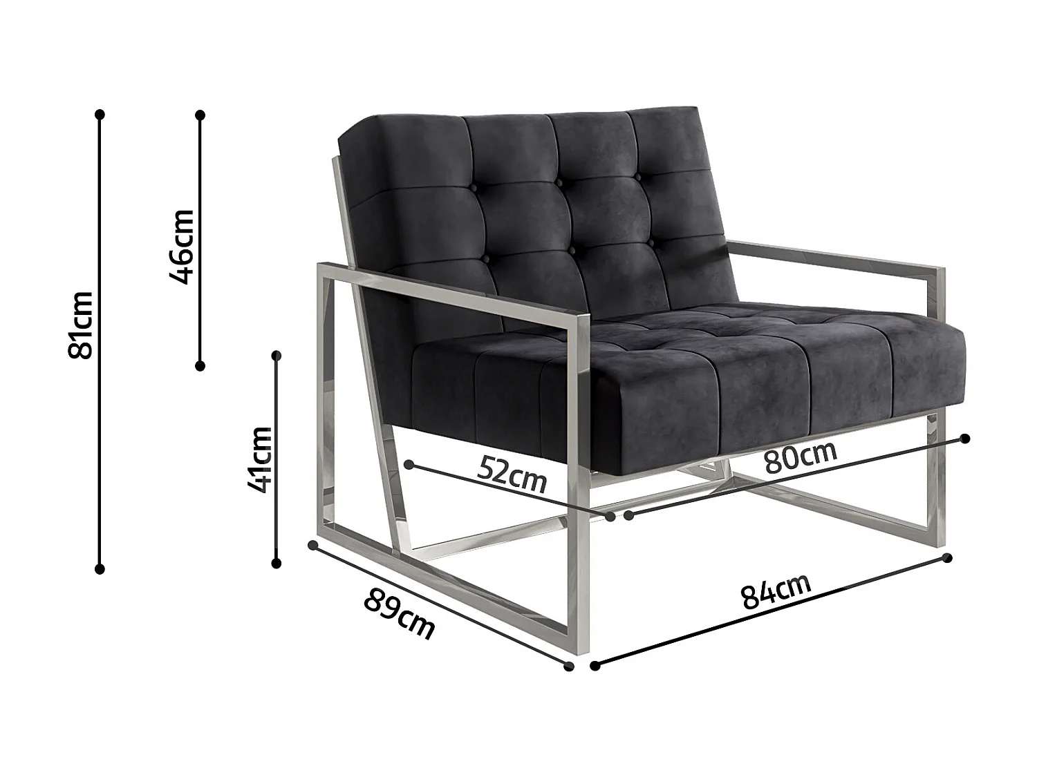 Zoey Loungesessel Samtstoff