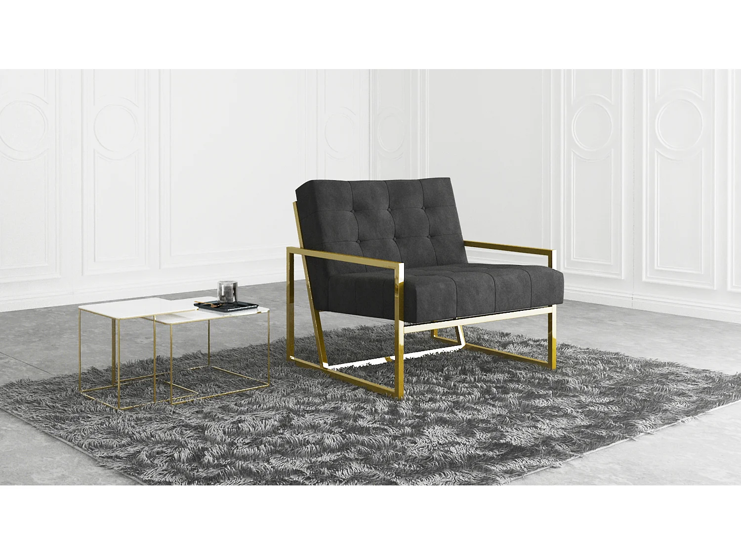 Zoey Loungesessel Samtstoff