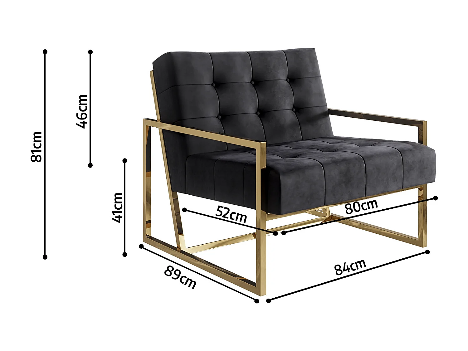 Zoey Loungesessel Samtstoff