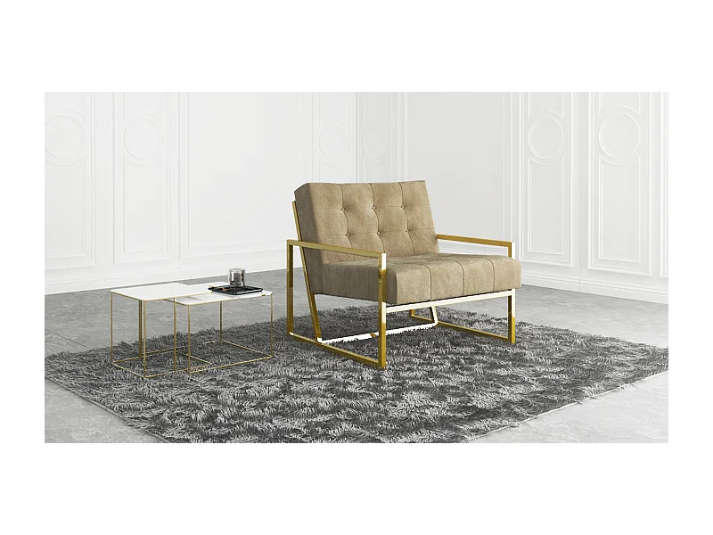 Zoey Loungesessel Samtstoff