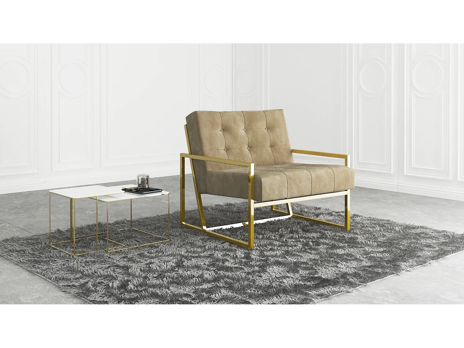 Zoey Loungesessel Samtstoff