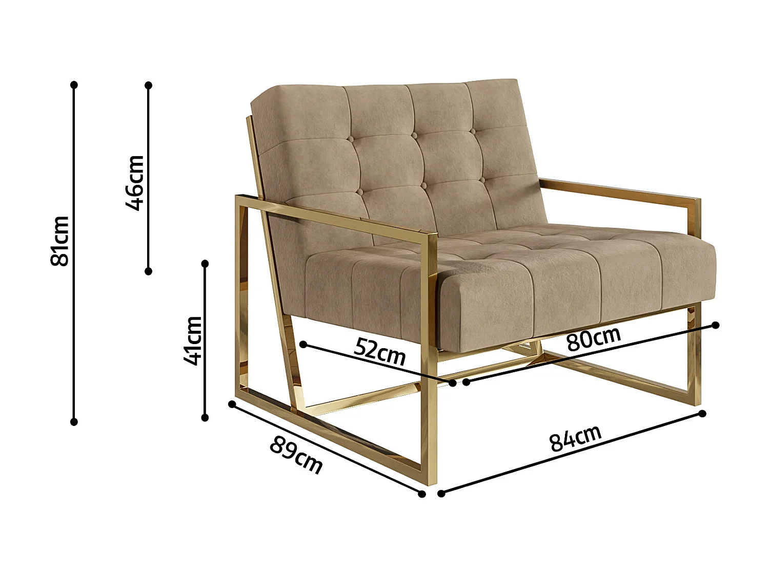 Zoey Loungesessel Samtstoff