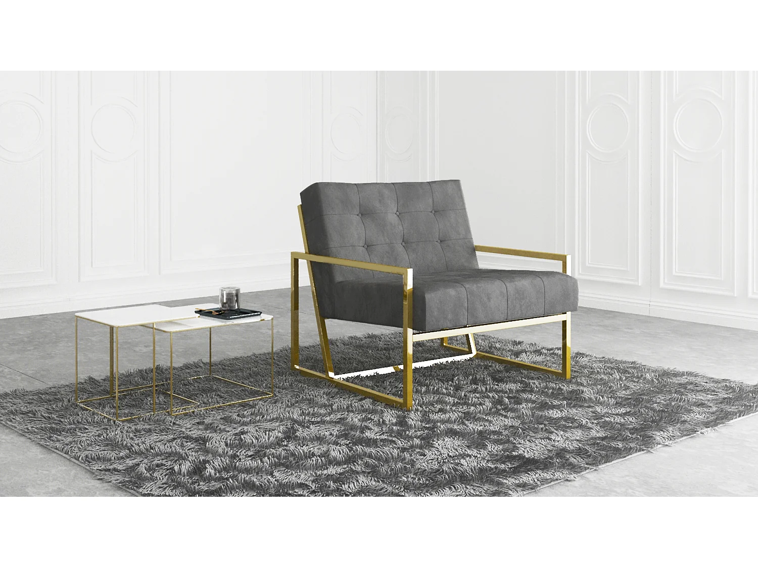 Zoey Loungesessel Samtstoff