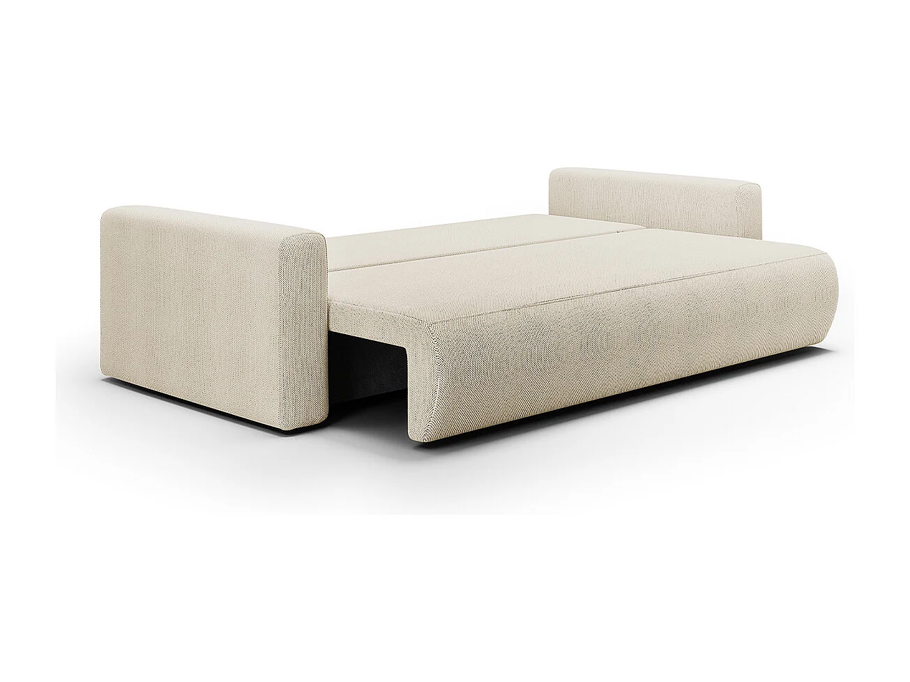 Canapé convertible 3 places coffre Evy Beige