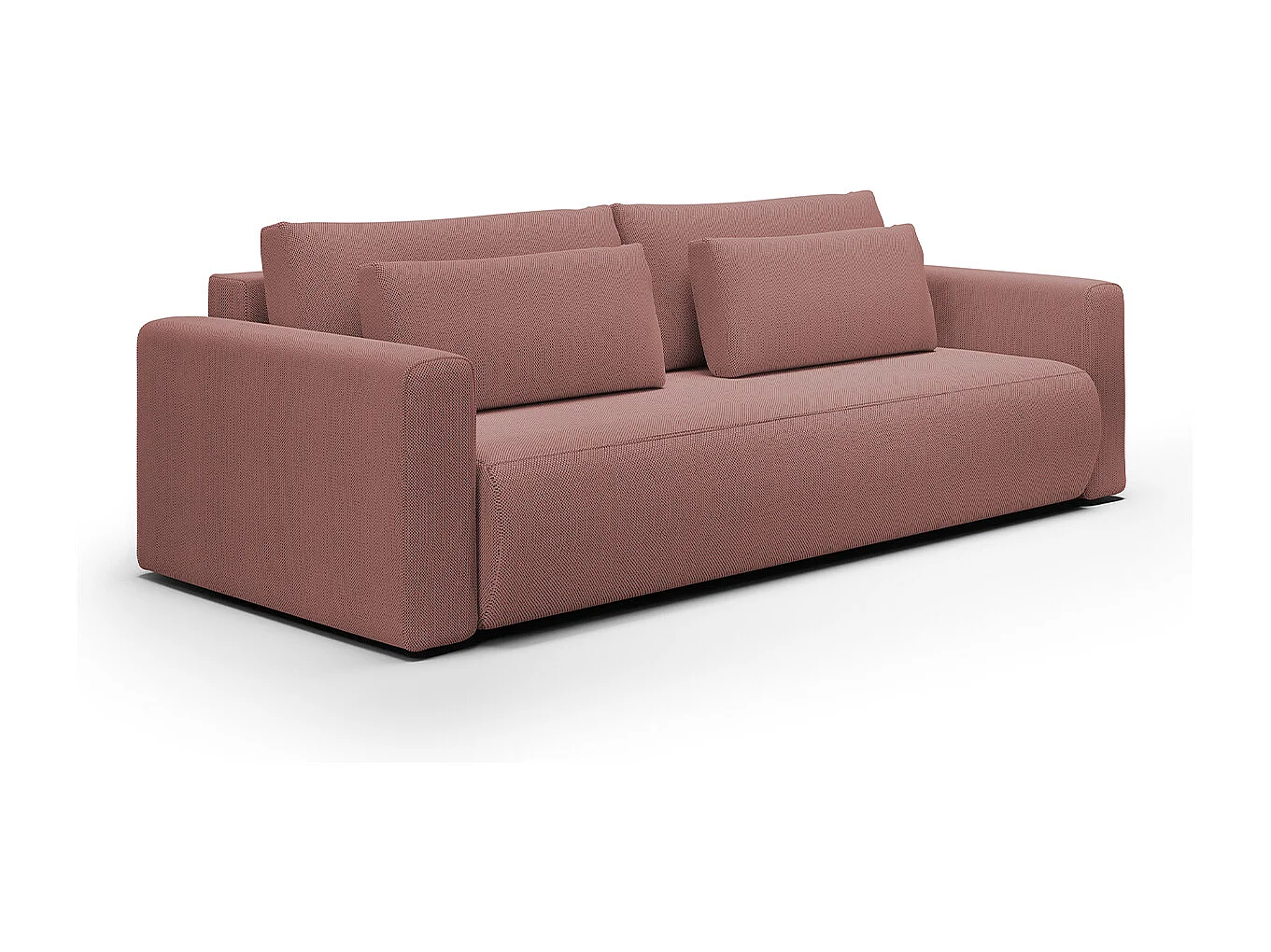 Canapé convertible 3 places coffre Evy Rose