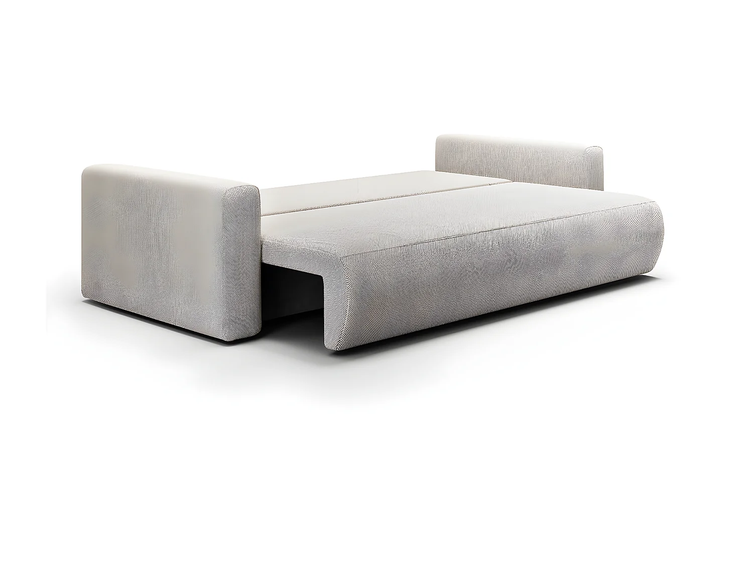 Canapé convertible 3 places coffre Evy Gris Clair