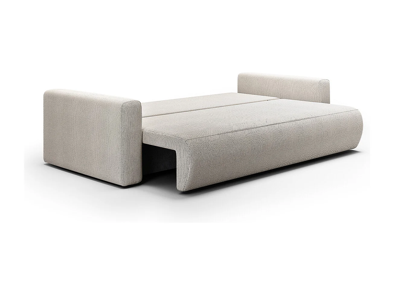 Canapé convertible 3 places coffre Evy Gris Clair