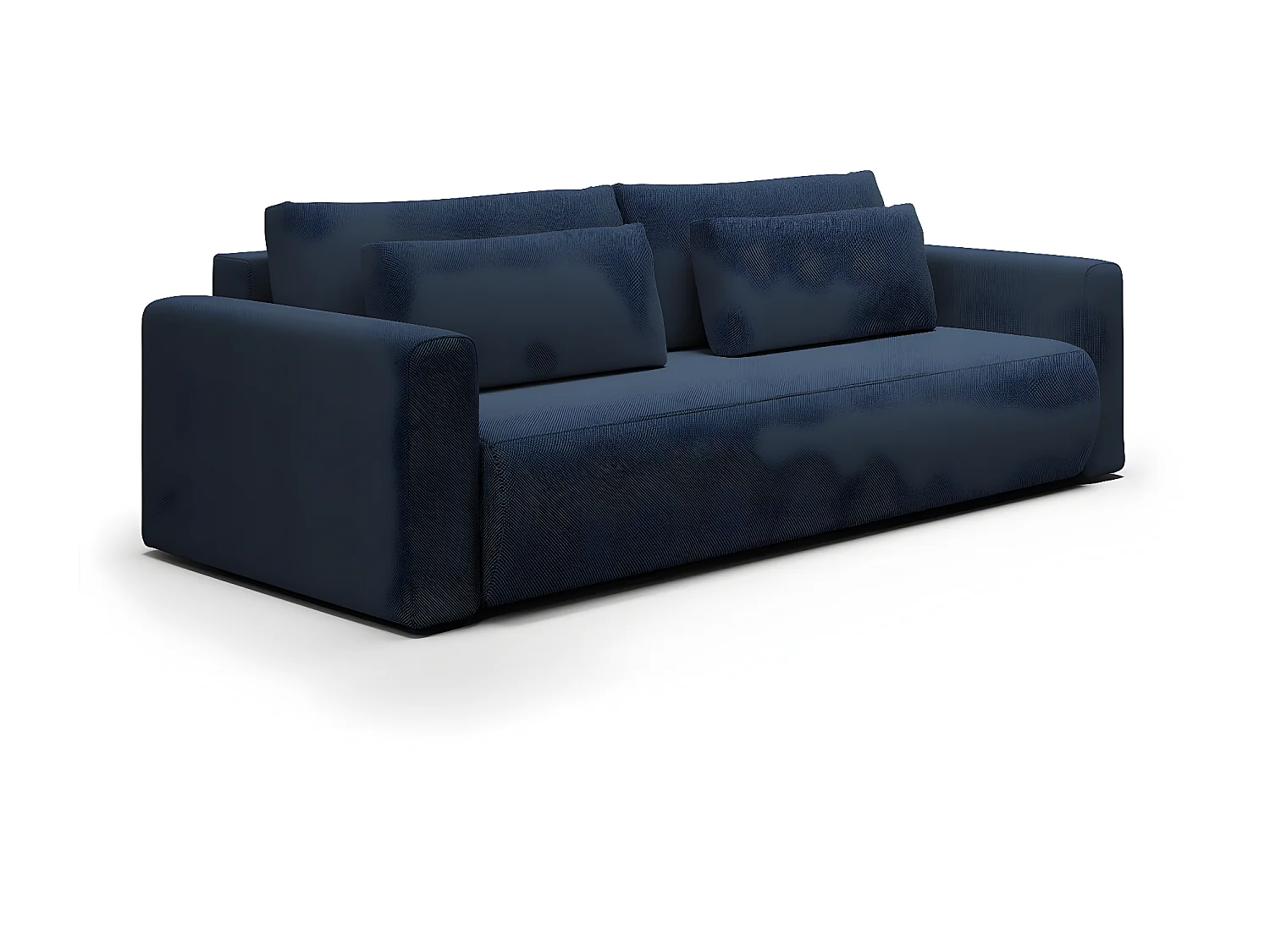 Canapé convertible 3 places coffre Evy Bleu