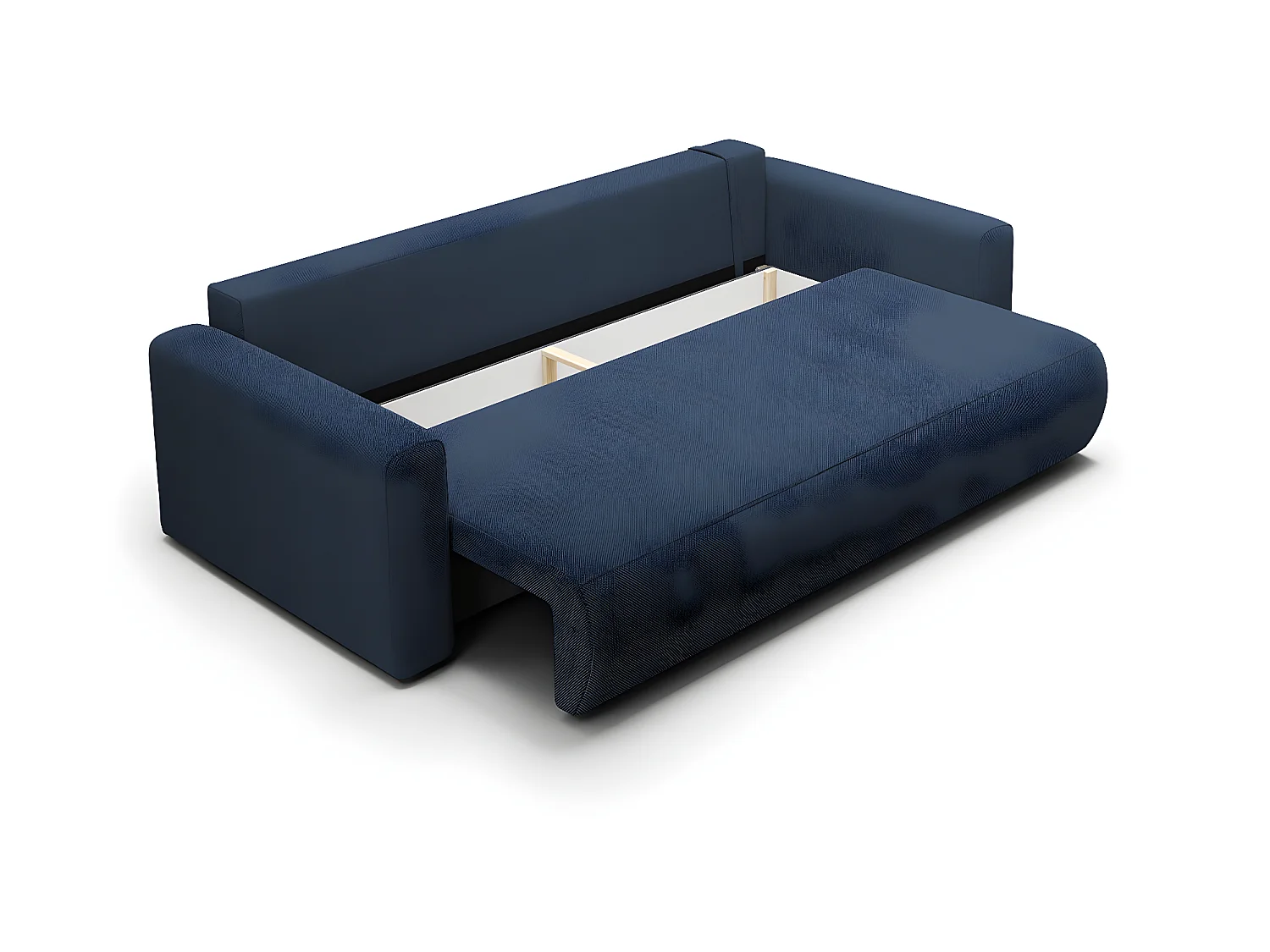 Canapé convertible 3 places coffre Evy Bleu