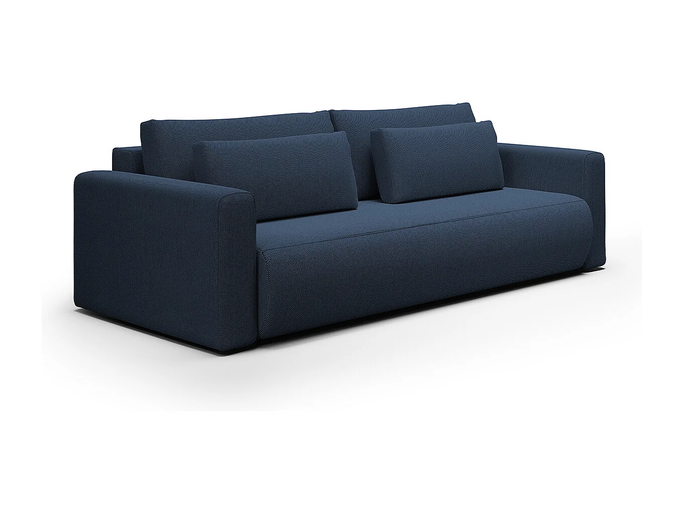 Canapé convertible 3 places coffre Evy Bleu