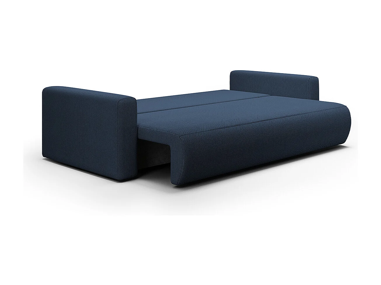 Canapé convertible 3 places coffre Evy Bleu